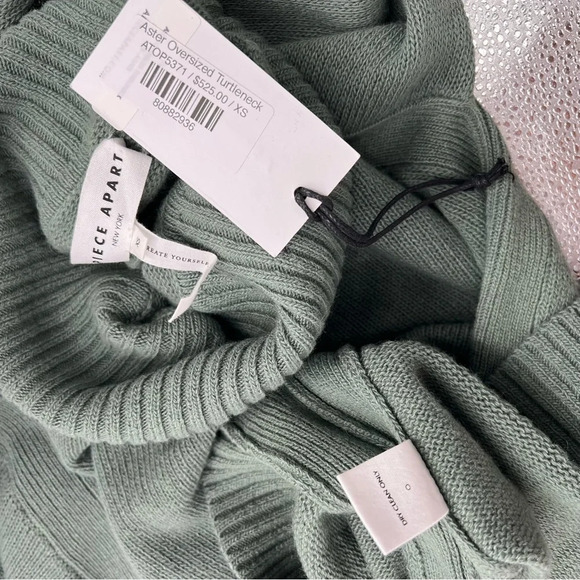 NWT Apiece Apart Aster Oversized Turtleneck Wool Cashmere Sweater Pullover XS S - Picture 13 of 16